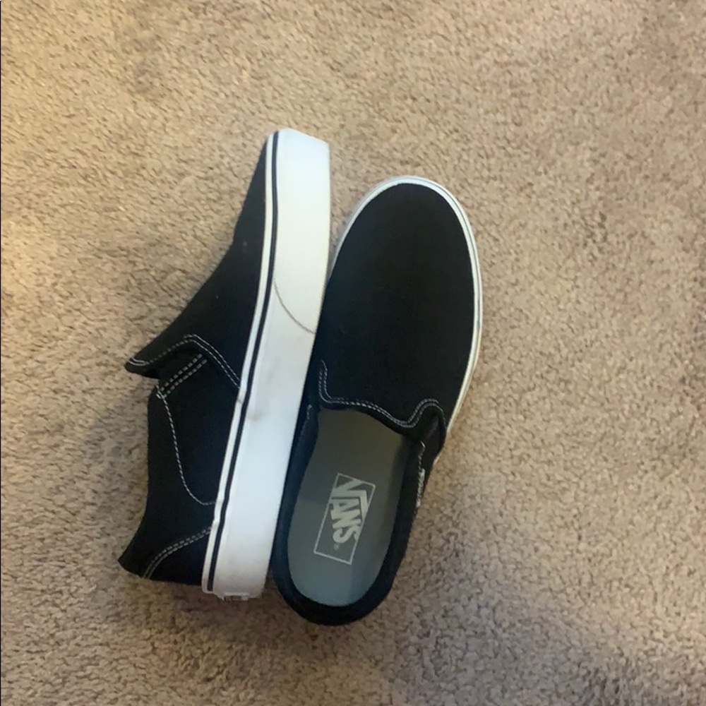 Black slip on vans women’s size 8